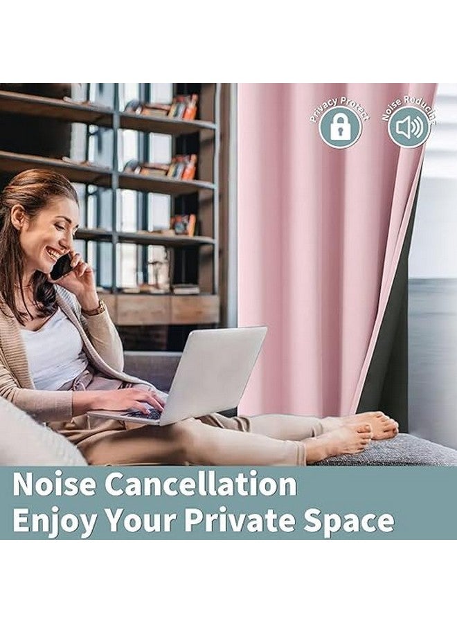 BFAM 100% Blackout Curtains for Bedroom with Black Liner, Thermal Insulated Thick Double Layers Total Light Blocking Grommet Window Curtains 1 Panel - Image 4