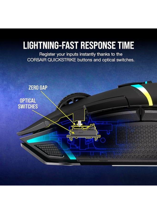 كورسير ماوس الألعاب اللاسلكي CORSAIR NIGHTSABRE WIRELESS، لاسلكي، أسود - Image 5