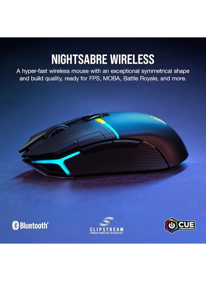 كورسير ماوس الألعاب اللاسلكي CORSAIR NIGHTSABRE WIRELESS، لاسلكي، أسود - Image 2