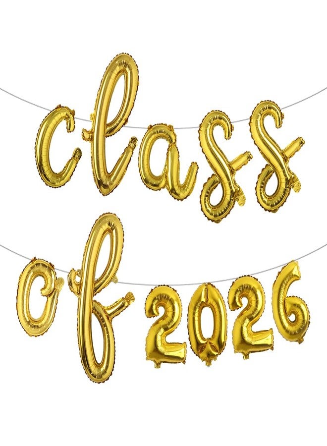 RUIANSI Multicolor Class of 2026 Balloons - 16 Inch | Graduation Balloons for Graduation Decorations Class of 2026 | Class of 2026 Decorations, Graduation Balloons Class of 2026 (L CLASS OF 2026 Gold) - Image 2