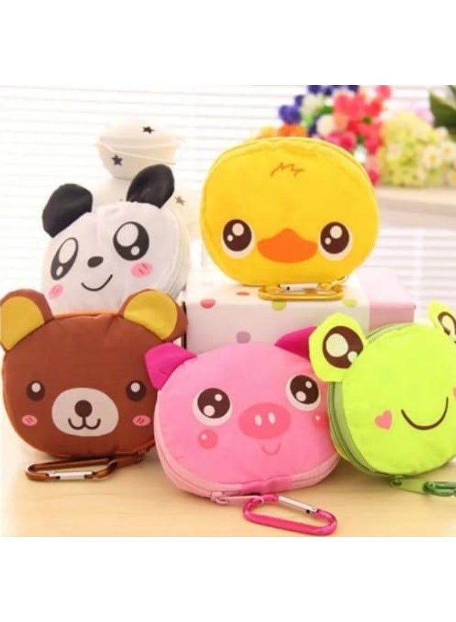 Reusable Shopping Bag - Foldable and Convert to Medallion - Eco-Friendly Grocery Bag with Lovely Cartoon Shapes  - Image 4