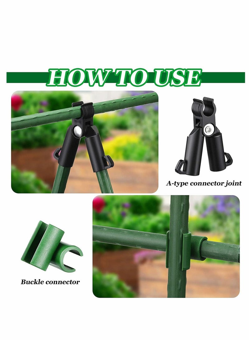 KASTWAVE Adjustable Plant Trellis Connector Clip, Plastic Plant Connector, Garden Stakes Plastic Connector, A-Type Connecting Joint Buckle Clip, Gardening Stakes Steel Plant Supports (50 Pieces 11 mm) - Image 4