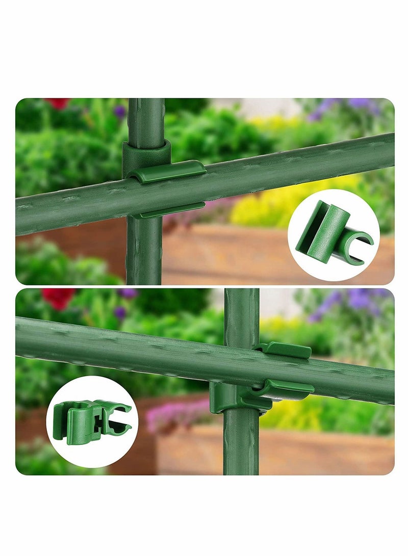 KASTWAVE Adjustable Plant Trellis Connector Clip, Plastic Plant Connector, Garden Stakes Plastic Connector, A-Type Connecting Joint Buckle Clip, Gardening Stakes Steel Plant Supports (50 Pieces 11 mm) - Image 3