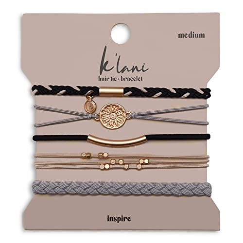 K'lani K’lani Hair Tie Bracelets for Women - Elastic Hair Bands That Double as Stylish Jewelry, Strong Hold Ponytail Holders - Gift for Birthdays, Mother’s Day & Graduation | Inspire - Small - Image 1