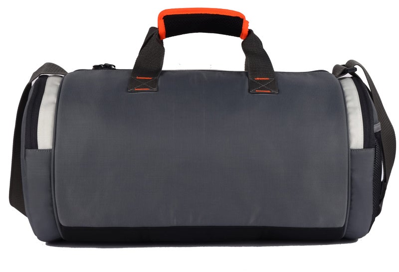 Gear Cross Training 9"/29L Large Water Resistant Duffle Bag | Travel Bag | Gym Bag for Men & Women (Grey - Orange) - Image 4