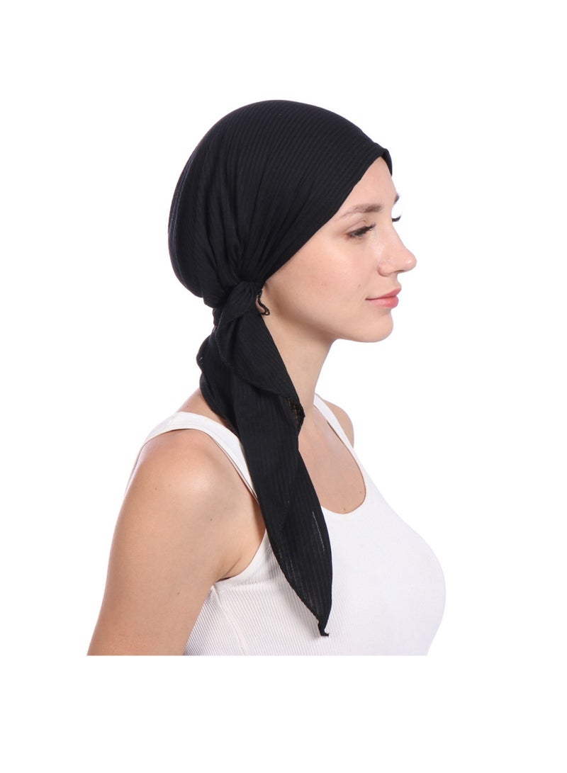 آي إس آي عمامة نسائية وشاح قبعة قطنية نسائية بقبعة كيماوية وشاح رأس كيماوي مربوط مسبقًا - Image 2