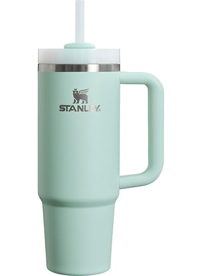 ستانلي كوب تفريغ الهواء H2.0 فلو ستيت من الستانلس ستيل مع غطاء وماصة للمياه والشاي المثلج او القهوة والسموذي وغيرها من كوينشر، نعناع،1200مل - Image 1