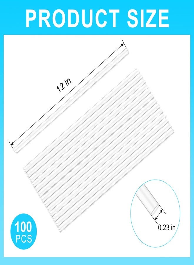 XZESH 100Pcs Disposable Straws for 40 oz 30 oz Tumbler, 12 Inch Extra Long Straws Disposable for Stanley Cup, Clear 12” Disposable Straw Individually Wrapped - Image 3