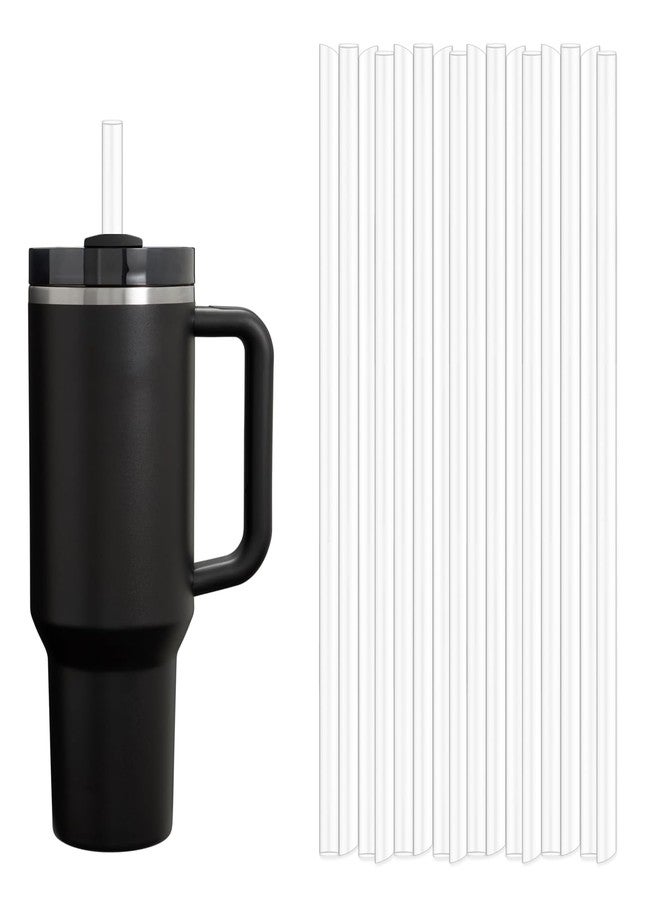 XZESH 100Pcs Disposable Straws for 40 oz 30 oz Tumbler, 12 Inch Extra Long Straws Disposable for Stanley Cup, Clear 12” Disposable Straw Individually Wrapped - Image 1