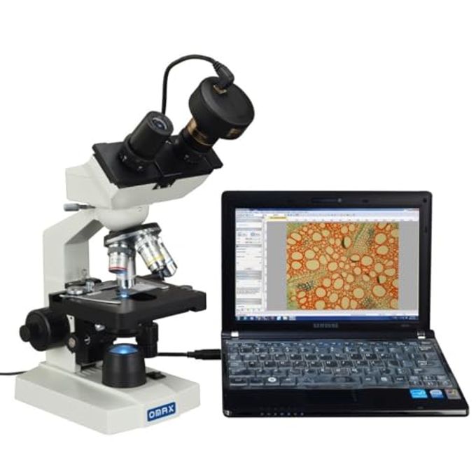 OMAX 40X-2500X Lab Binocular Biological Compound Led Microscope With 3D Mechanical Stage And Coaxial Coarse/Fine Focusing Knob - Image 3