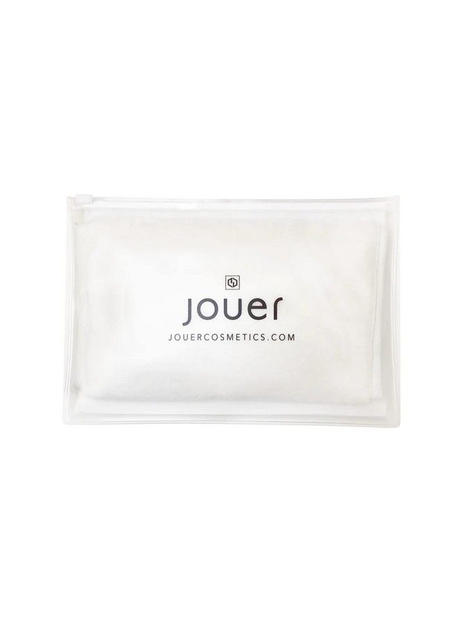 Jouer Microfiber Face Towel & Pouch Microfiber Towel Reusable Makeup Remover Makeup Eraser Cloth Wash Wet Remove Clean Paraben Gluten & Cruelty Free Vegan Friendly White  - Image 1