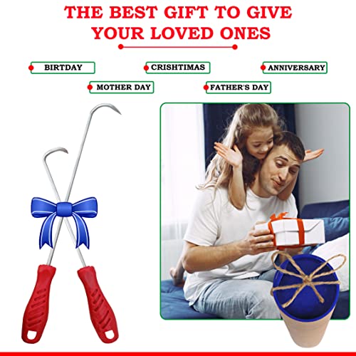 OC TRADE Food Flipper & Turners - Pigtail Flipper - 16 and 12 Inches BBQ Meat Turners - Long & Short 304 Stainless Steel Hook - Meat, Fish, Vegetable Cooking Set - BBQ Accessories - Barbecue Tongs - BBQ Fork - Image 5