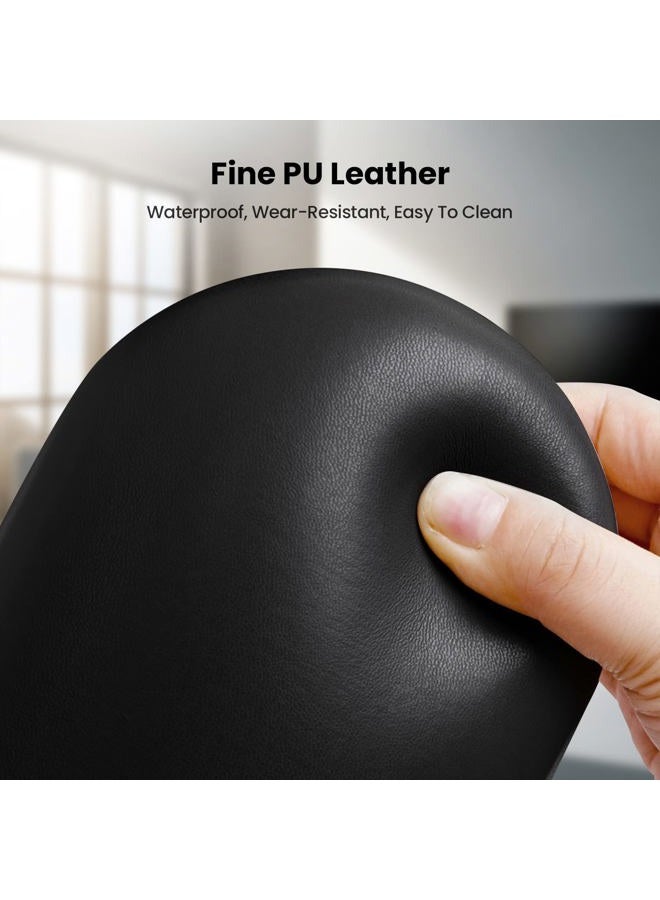 Merterfly Nail Arm Rest Pillow and Mat Luxury Salon Manicure Armrest Cushion Nail Art Hand Holder Manicure Hand Rest Cushion Pad Tool for Nail Tech Manicurist (With Mat, Black) - Image 3