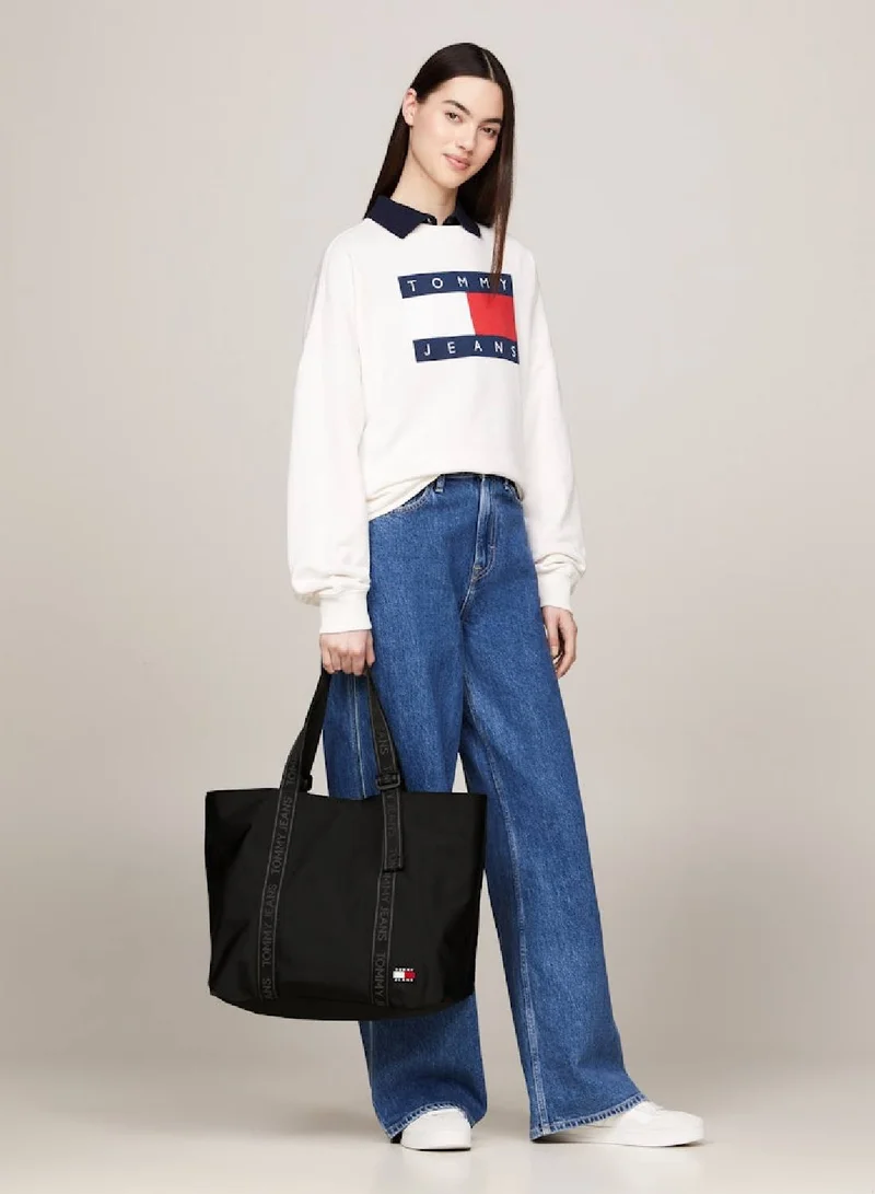 TOMMY JEANS Women's Essential Daily Tote Bag - Polyester, Black