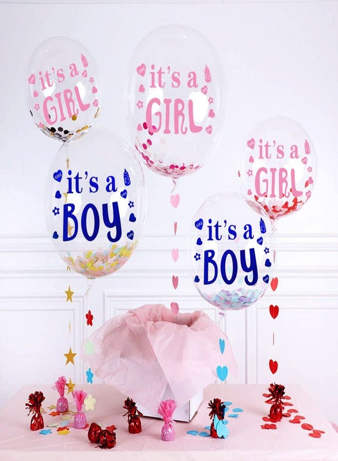Mimeile Gender Reveal Balloon Stickers Bobo Balloon Decals 10 Pcs It's a Boy Or It's a Girl DIY Letter Window Glass Wall Party Decoration Baby Shower - Image 3
