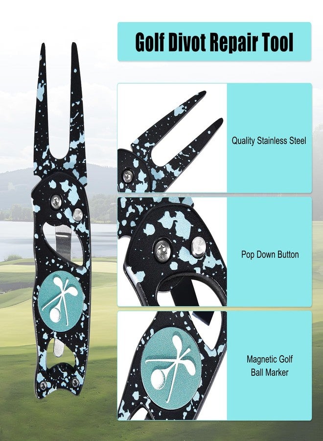 SYNATANA Golf Divot Repair Tool, 3 in 1 Compact Ball Marker Divot Tool, Foldable Golf Divot Tool for Repair & Maintain Green, Golf Essential, Ideal Gift for Golf Enthusiasts Black, 1 Pack - Image 2