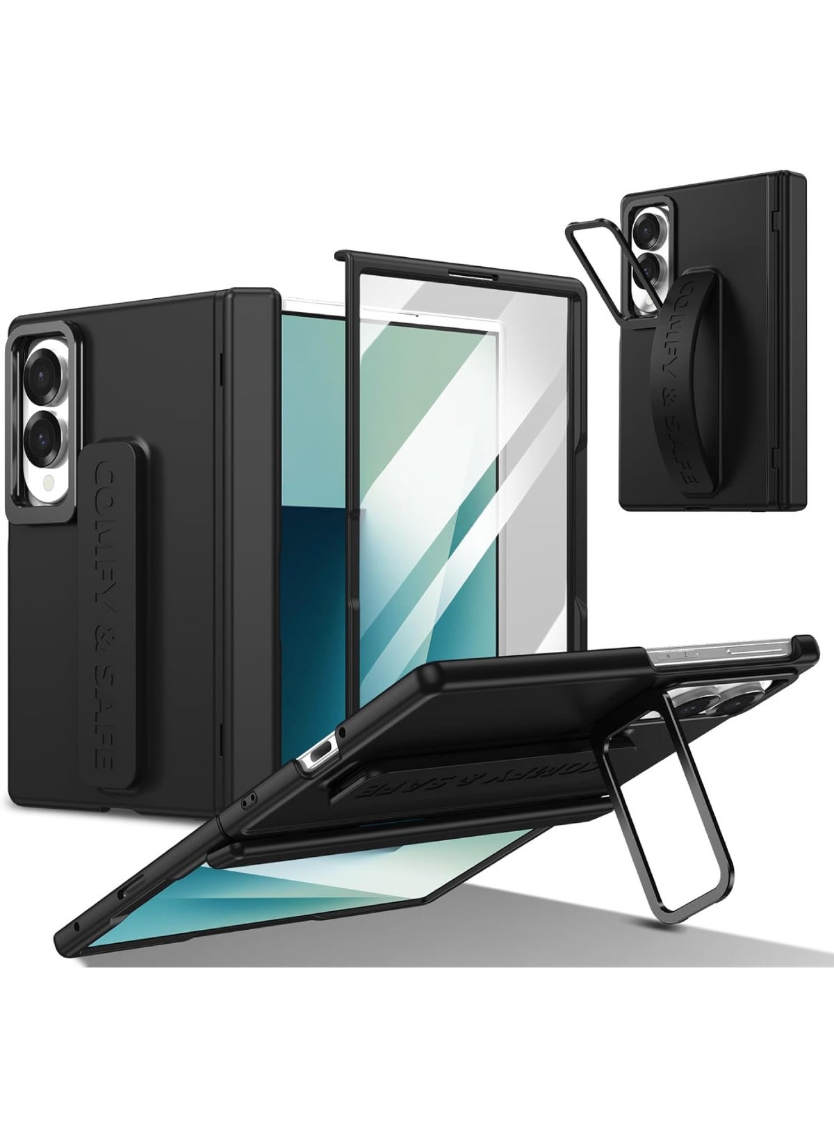 adando Adando For Samsung Galaxy Z Fold 8 Protect Case With Wristband Lens Stand Z3DE2A566F5DABD367916Z
