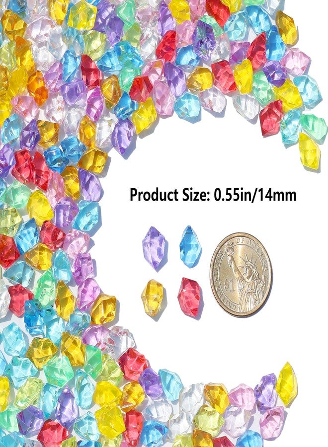 QYGL 850PCS+ Colorful Fake Diamonds, Fake Ice, Acrylic Rocks Bulk Plastic Gems for Vase Fillers, Table Scatter, Wedding Centerpieces, Party Decoration, Crafts, Aquarium & Food Display - Image 3