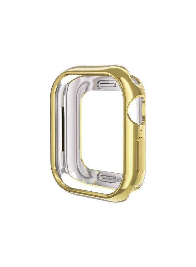 نيوترل غلاف نصف مغطى TPU مقاوم للصدمات مربعي ذهبي لساعة آي واتش، سلسلة ساعات أبل مقاس عام 38-46 ملم - Image 1