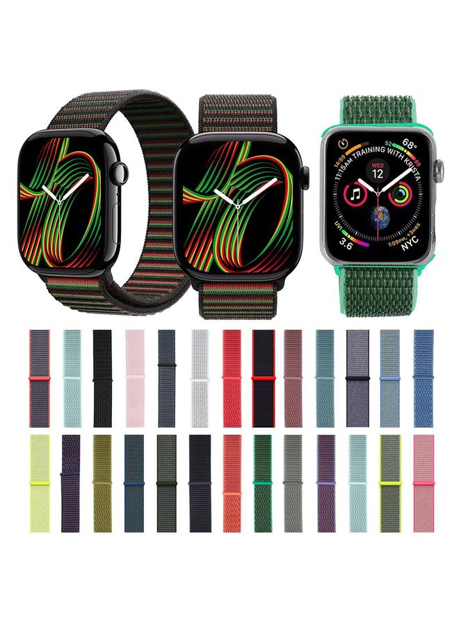 إيروريكس سوار بديل لساعة Apple Watch مقاس 46 مم / 49 مم / 45 مم / 44 مم سوار ساعة نايلون بسيط وأنيق مع عصا سحرية - Image 4