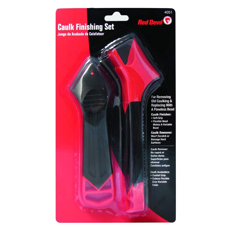 Red Devil 4051 Finishing Set Caulk Smoother & Remover Red - Image 3