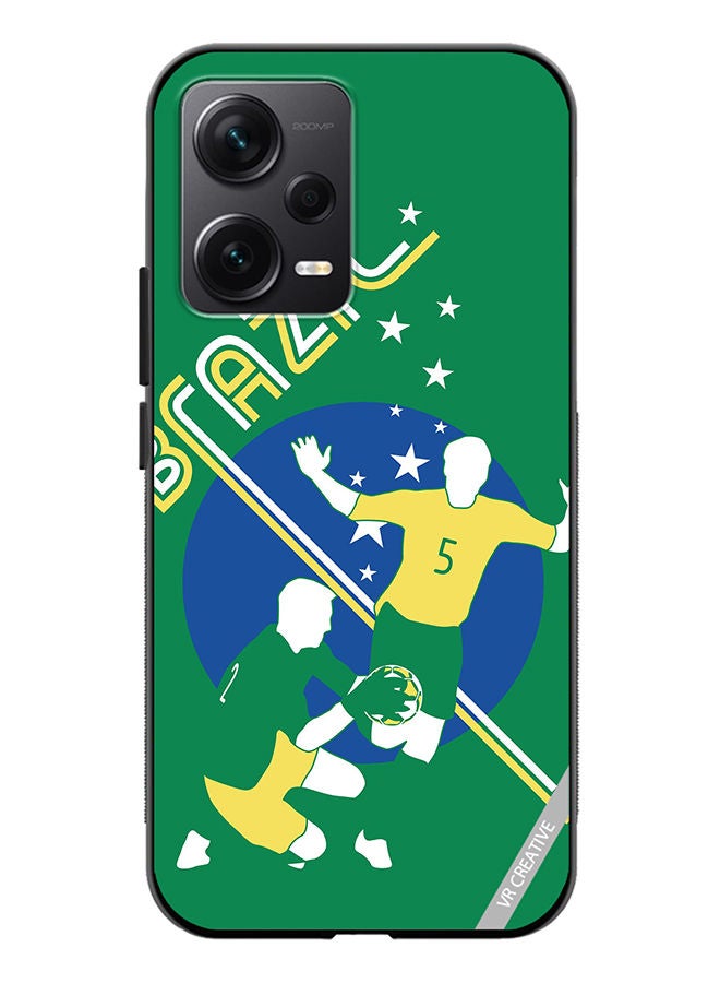VR CREATIVE Protective Case Cover For Xiaomi Redmi Note 12 Discovery Brazil Football Soccer Players Design Multicolour - Image 1