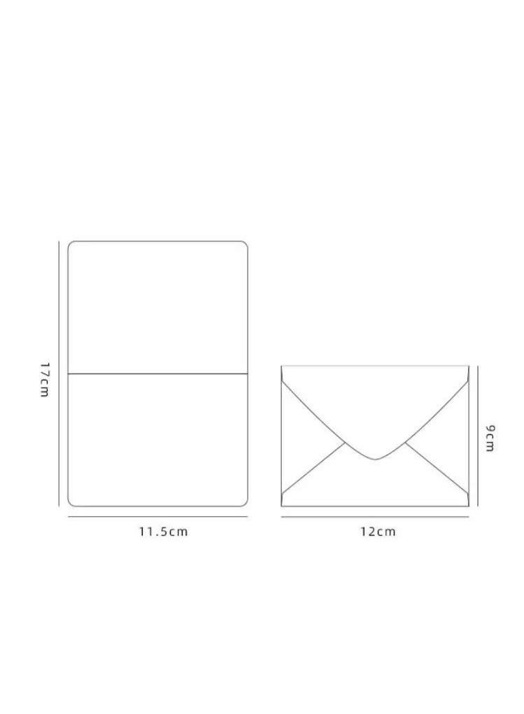 مجموعة بطاقات تهنئة عيد الميلاد الكرتونية من 9 قطع مع مظاريف - مجموعة بطاقات عطلة لطيفة - Image 3