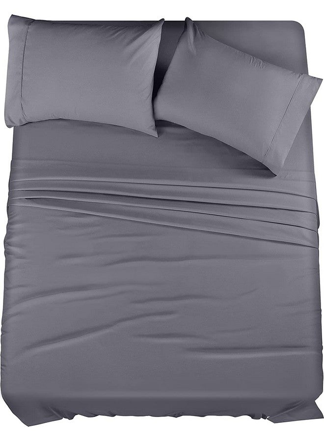 Utopia Bedding Bed Sheet Set - 4 Piece Cal King Bedding - Soft Brushed Microfiber Fabric - Wrinkle, Shrinkage & Fade Resistant - Easy Care (Cal King, Grey) - Image 1