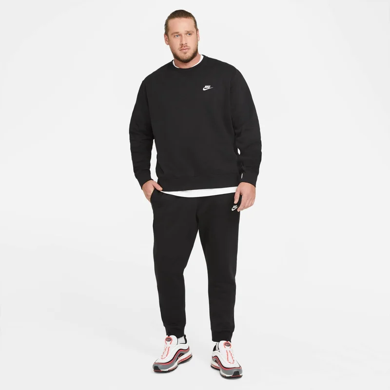 Nike Black Men's Sportswear Club Fleece Crew Sweatshirt for Men | Best Price UAE