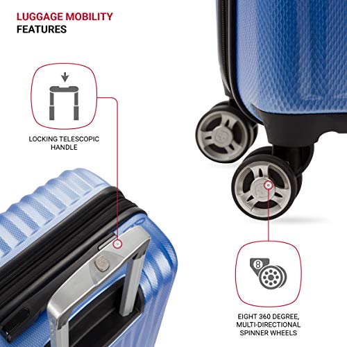 SWISSGEAR حقائب سويس جير 7272 إينرجي القابلة للتوسيع مع عجلات دوارة وقفل TSA، لون أزرق بيري وينكل، حجم متوسط 24 إنش - Image 2