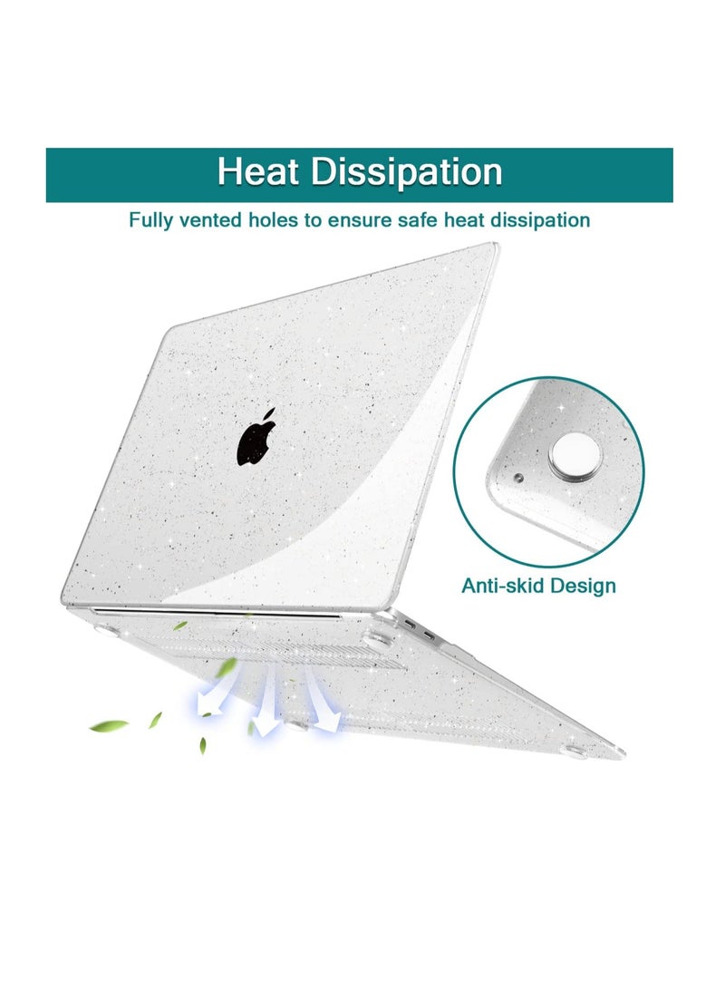 Glitter Star Case for MacBook Pro 13 Inch 2023 2022 2021 2020 Release M2 A2338 M1 A2251 A2289, Plastic Sparkly Bling Hard Shell Case for MacBook Pro - Image 5