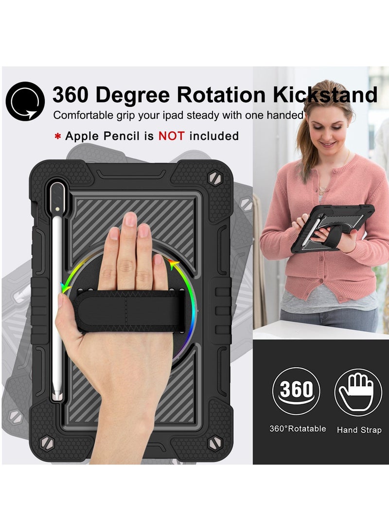Ultra-thin case for Samsung Tab s9/s9FE tablet protective case s9plus/s9FE+ silicone rotating shockproof durable protective case durable 360 ​​degree rotating stand shell tablet shell - Image 2