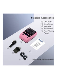 NIBEMINENT 58mm Portable BT Connection Thermal Label Printer Pink  - Image 2