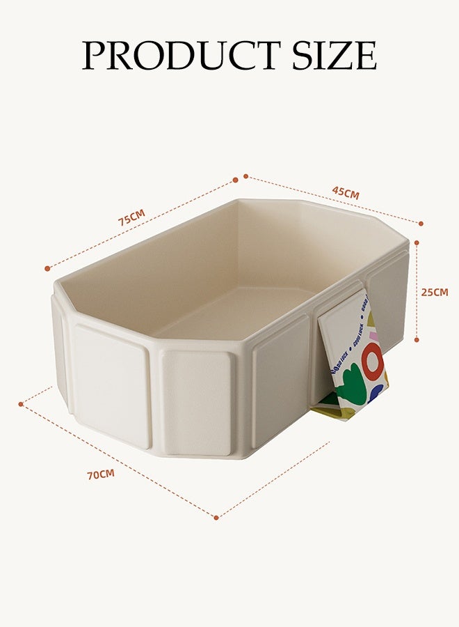 DUNISO Foldable Baby Bathtub,Portable Kids Shower Bath Basin with Support on Both Sides，Non-Slip Toddler Bath Tub with 5 Ocean Balls and 2 Duck Toys，Easy Storage，Heat-Resistant & Durable，for 0-8 Years Kids - Image 2