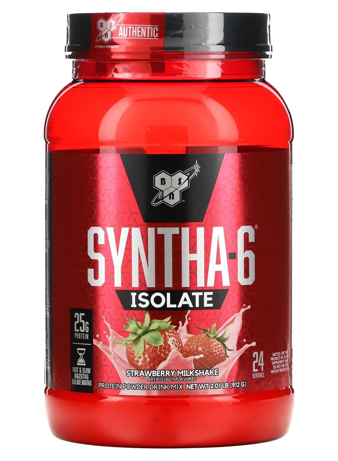 BSN Syntha-6® Isolate Protein Powder Drink Mix Strawberry Milkshake 2.01 lbs (912 g)