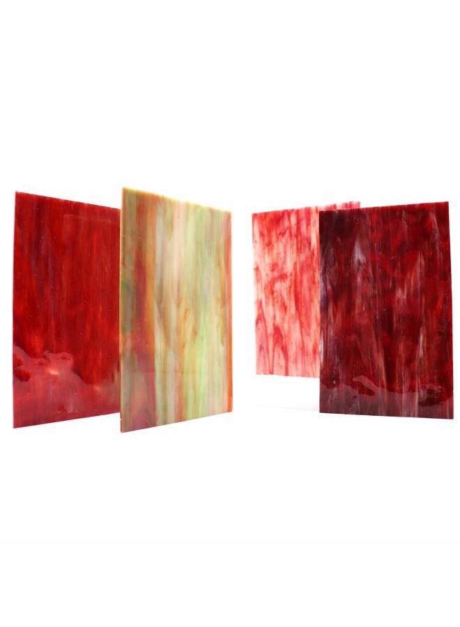 LITMIND 12 Pack Assorted Stained Glass Sheets, 4x6 Inch Glass Mosaic Tiles for Crafts, Artistic Stained Glass in a Variety of Granite Colors & Marble Textures (Smooth & Opaque) - Image 3
