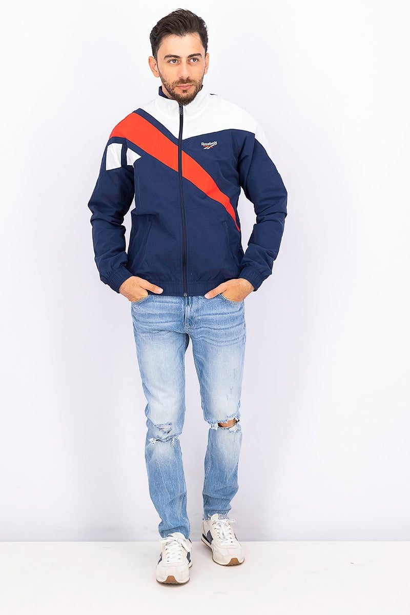 Reebok جاكيت رياضي كلاسيكي للرجال، كحلي - Image 3