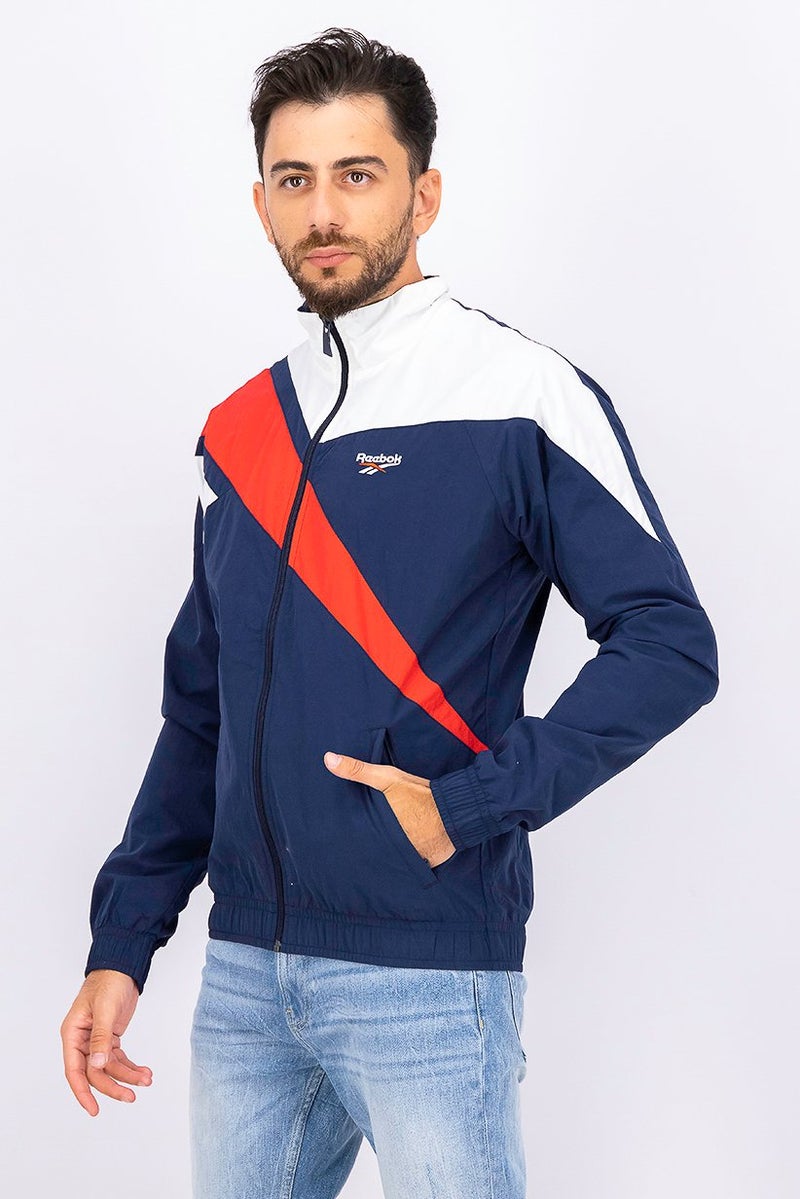 Reebok جاكيت رياضي كلاسيكي للرجال، كحلي - Image 4