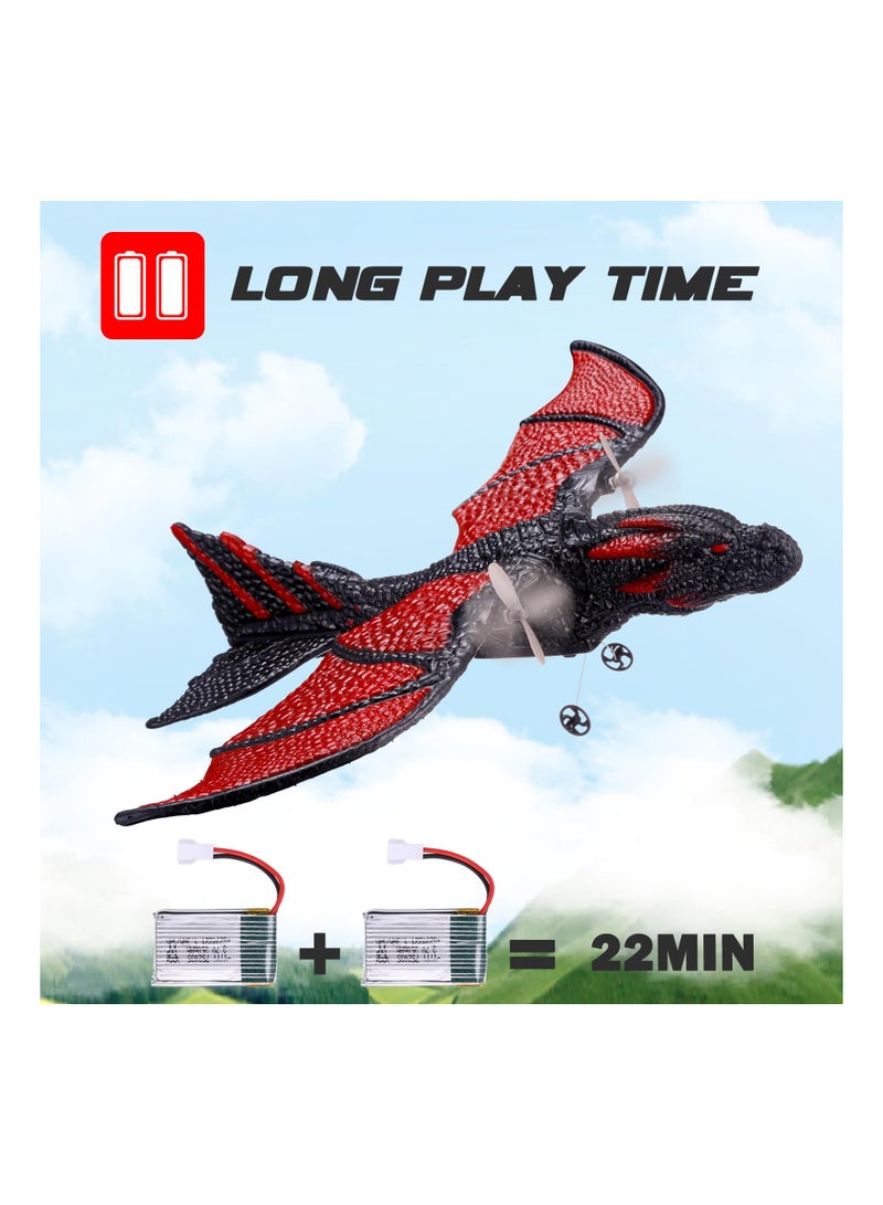 2-Channel 2.4GHz RC Plane for Kids and Adults, Dragon Design Remote Control Airplane with 2 Batteries, Perfect for Family Gatherings, Picnics, and Beginners, Fun for Everyone!  - Image 3