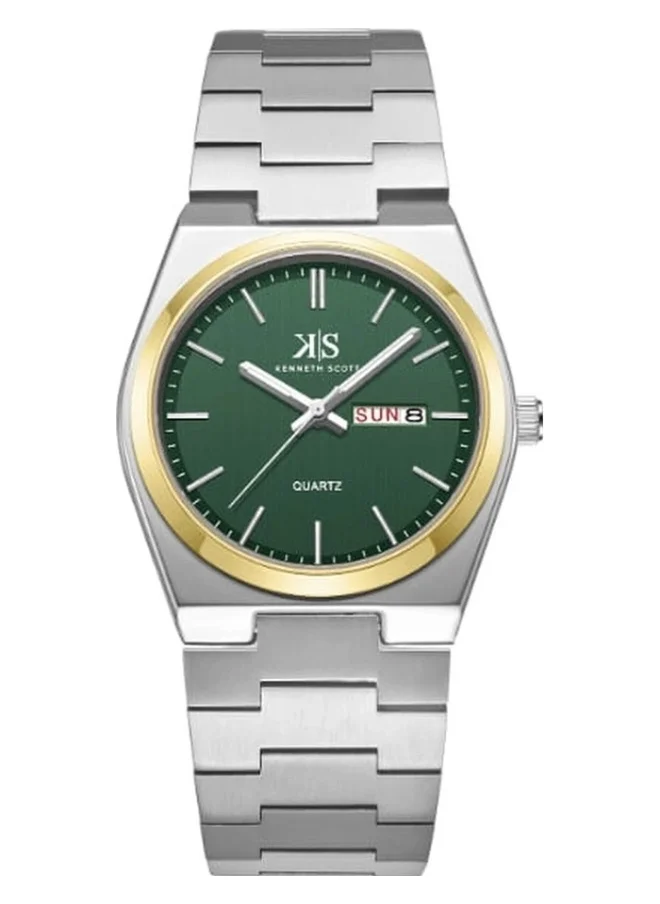 كينيث سكوت Men's Stainless Steel Analog Watch K24011-TBSH - 40 mm