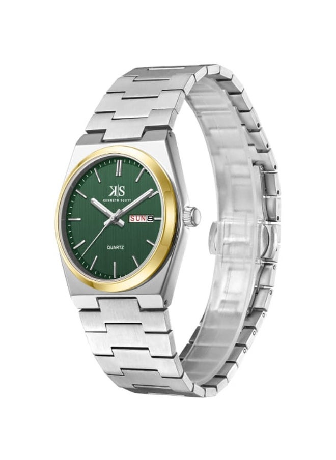 KENNETH SCOTT Men's Stainless Steel Analog Watch K24011-TBSH - 40 mm  - Image 2