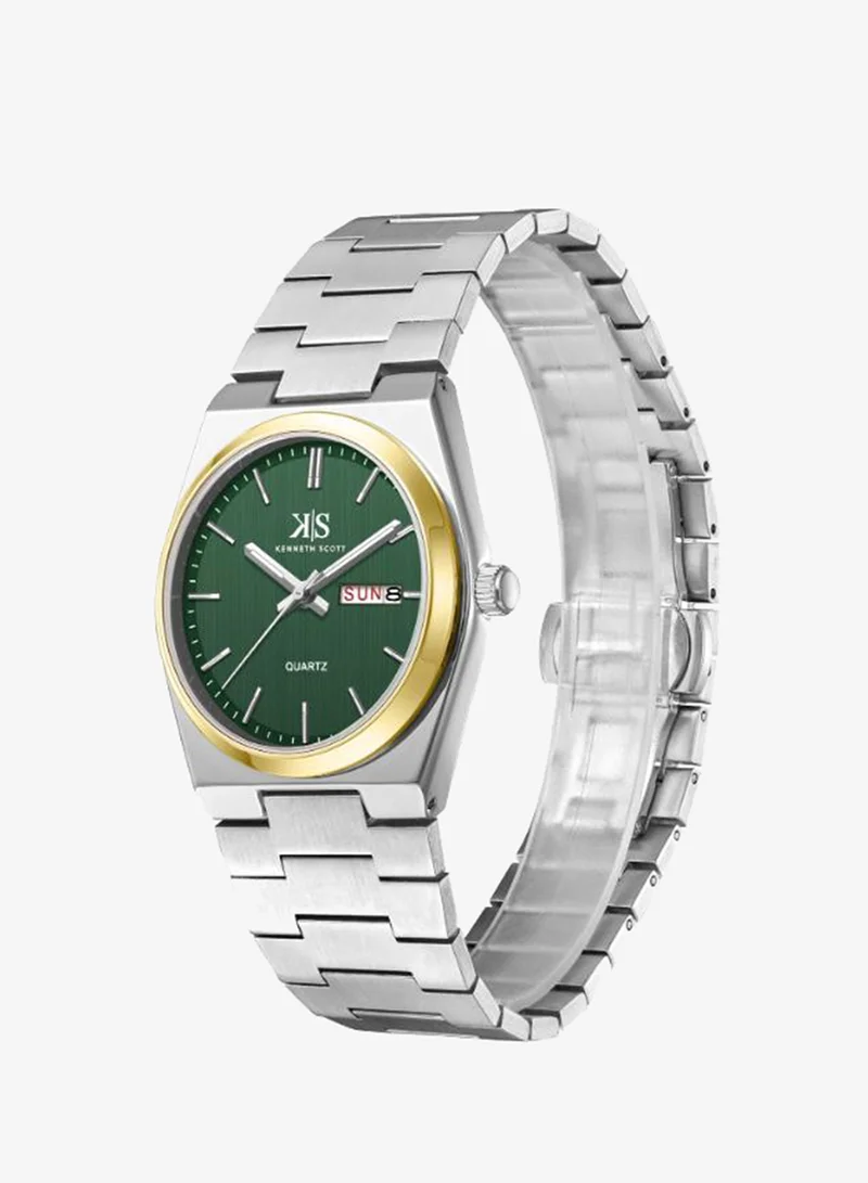 KENNETH SCOTT Men's Stainless Steel Analog Watch K24011-TBSH - 40 mm