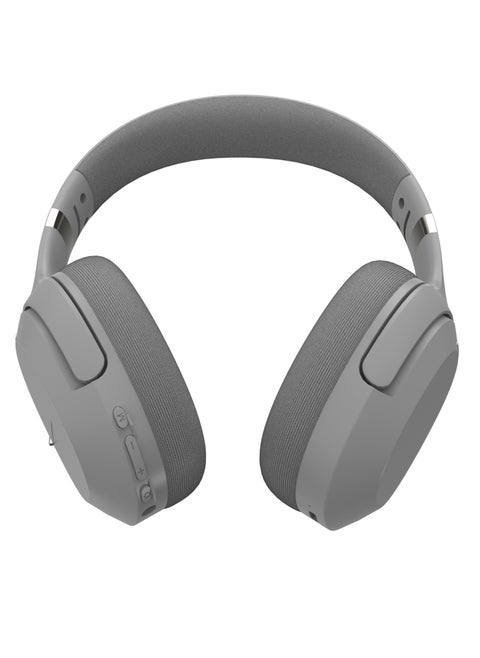 S6 Over-Ear Wireless Headphones with Microphone - Deep Bass Sound, HiFi Stereo Bluetooth Headphones - Noise Reduction, Foldable Design, 30 Hours Playtime, Lightweight Foam Ear Cups - Ideal for Travel, Work, Gaming, and TV (Grey)