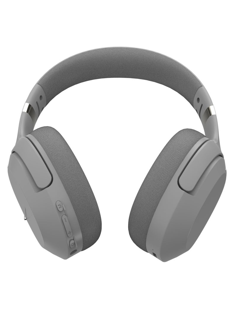 Faster S6 Over-Ear Wireless Headphones with Microphone - Deep Bass Sound, HiFi Stereo Bluetooth Headphones - Noise Reduction, Foldable Design, 30 Hours Playtime, Lightweight Foam Ear Cups - Ideal for Travel, Work, Gaming, and TV (Grey)  - Image 1