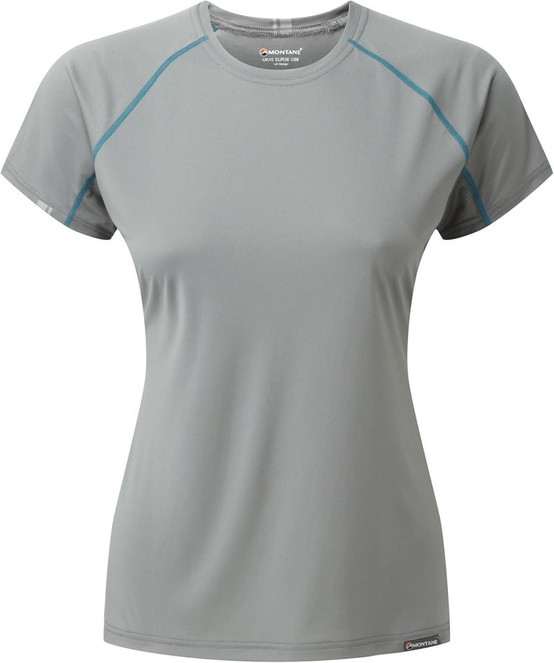 Montane Women's Sonic T-Shirt, Large, Stratus Grey