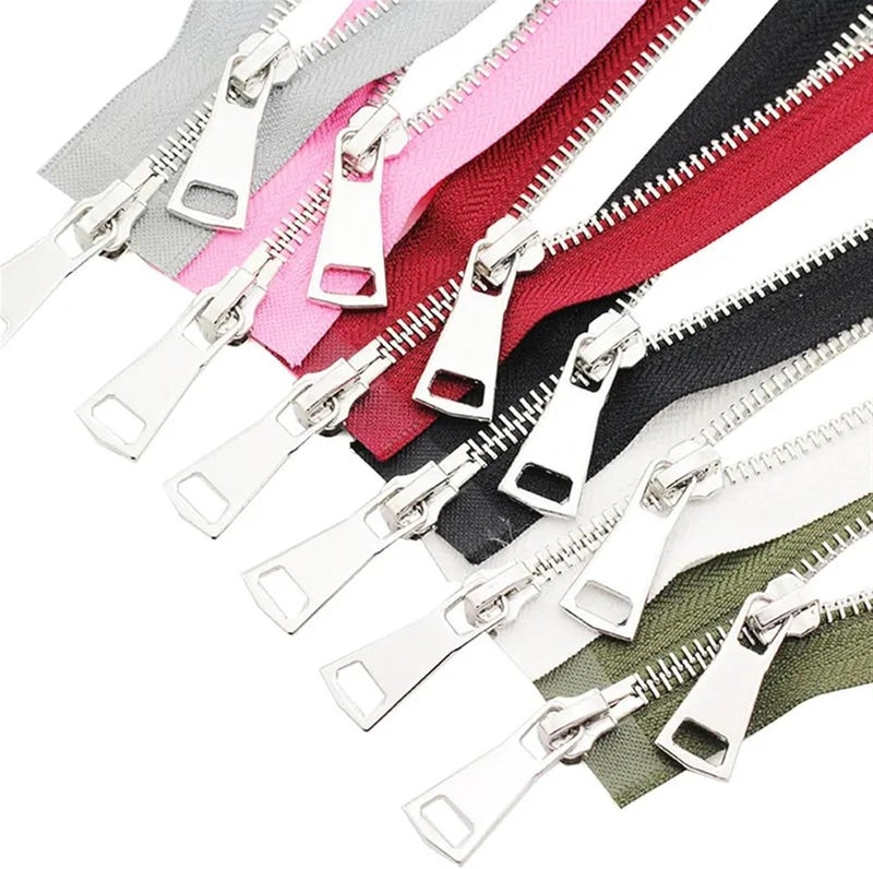 Zippers for sewing, Nylon Zippers,two way zip,Replacement Zips, 70/90cm Jacket Metal Zipper Double Slider Two-Way Zip DIY Clothing Garment Handmade Supplies(Brown,90cm) - Image 2