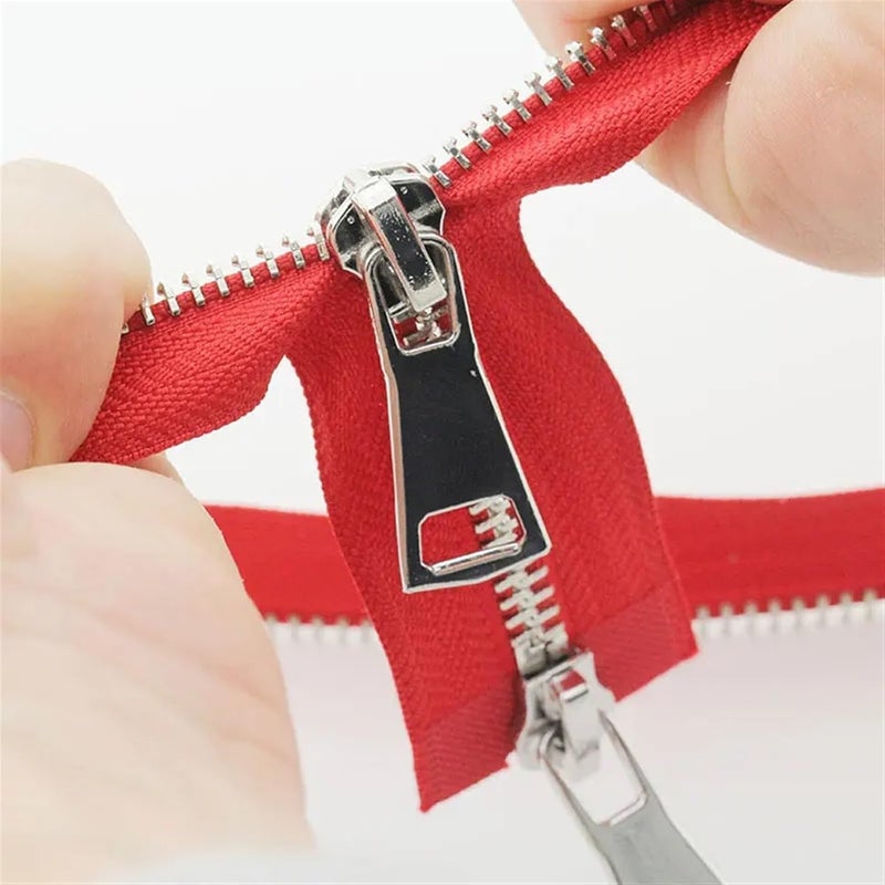 Zippers for sewing, Nylon Zippers,two way zip,Replacement Zips, 70/90cm Jacket Metal Zipper Double Slider Two-Way Zip DIY Clothing Garment Handmade Supplies(Brown,90cm) - Image 5