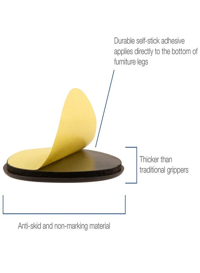 سوفت تاتش وسادات تثبيت أثاث ذاتية اللصق شديدة التحمل من سوفت تاتش، مقاس 1.5 بوصة، دائرية، مانعة للانزلاق، بنية اللون، 16 قطعة، 1-1 بوصة، 4118595N - Image 2