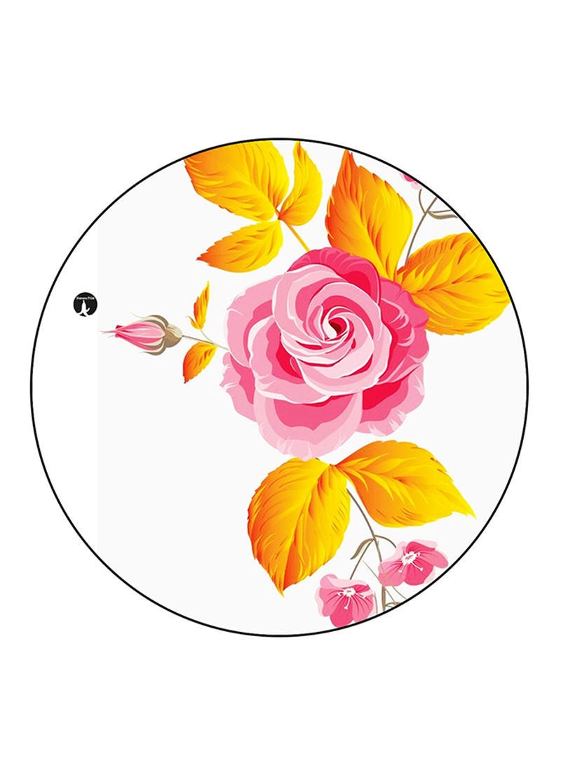 Flowers Printed Mouse Pad  Multicolour