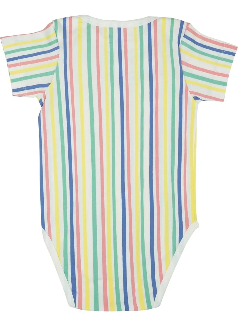 جرموري Stripe Printed Short Sleeve Bodysuit